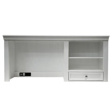 Load image into Gallery viewer, White Wood Computer Hutch With Shelf And Drawer
