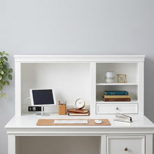 Load image into Gallery viewer, White Wood Computer Hutch With Shelf And Drawer
