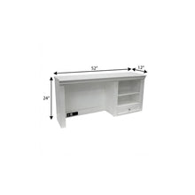 Load image into Gallery viewer, White Wood Computer Hutch With Shelf And Drawer
