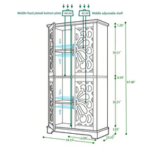 Load image into Gallery viewer, Modern Sideboard Buffet With 4 Mirrored Doors, Adjustable Shelves
