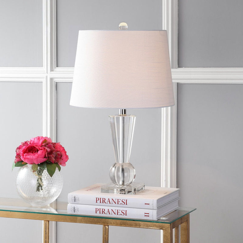 22" Urn Table Lamp With Empire Shade - Clear