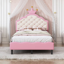 Load image into Gallery viewer, Lovely Crown Fantasy Princess Bed With Tufted Headboard
