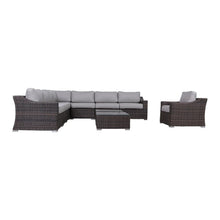 Load image into Gallery viewer, Outdoor Wicker Conversation Set With Cushions, All Weather
