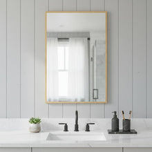 Load image into Gallery viewer, 36" Framed Bathroom Vanity Mirror - Gold

