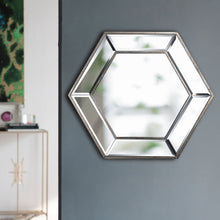 Load image into Gallery viewer, Hexagon Wall Mirror With Contemporary Glass Design, Home Decor Accent Mirror For Living Room, Entryway, Bedroom
