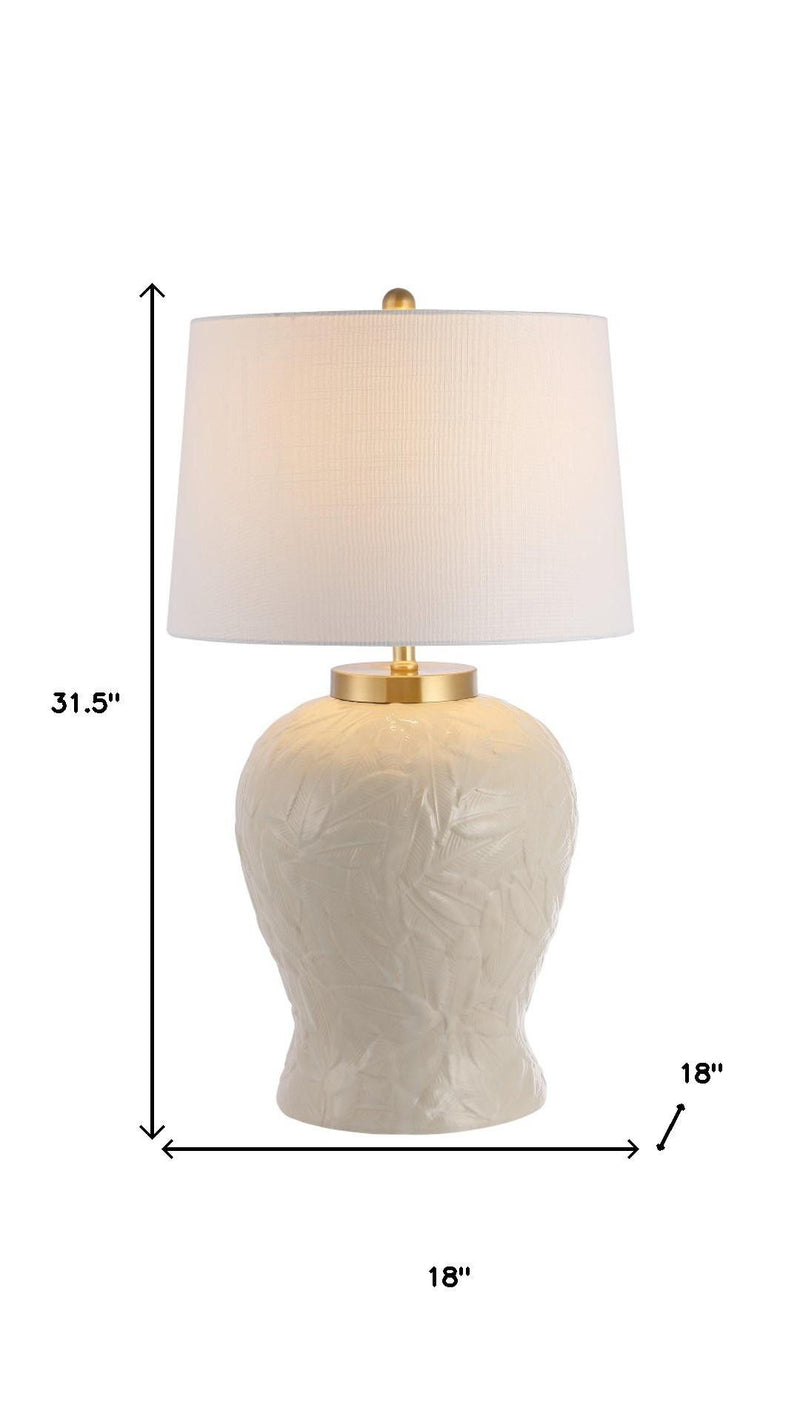Novelty Table Lamp LED With Empire Shade - Clear / Cream