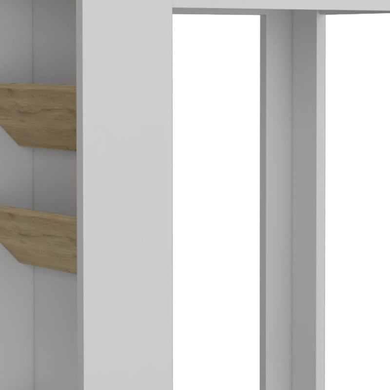 Wood Kitchen Island Pantry Cabinet (Set of 2) - White