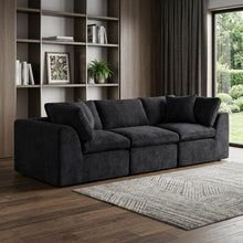 Load image into Gallery viewer, Chenille Modular Sofa Chaise With Toss Pillows (725202) - Black
