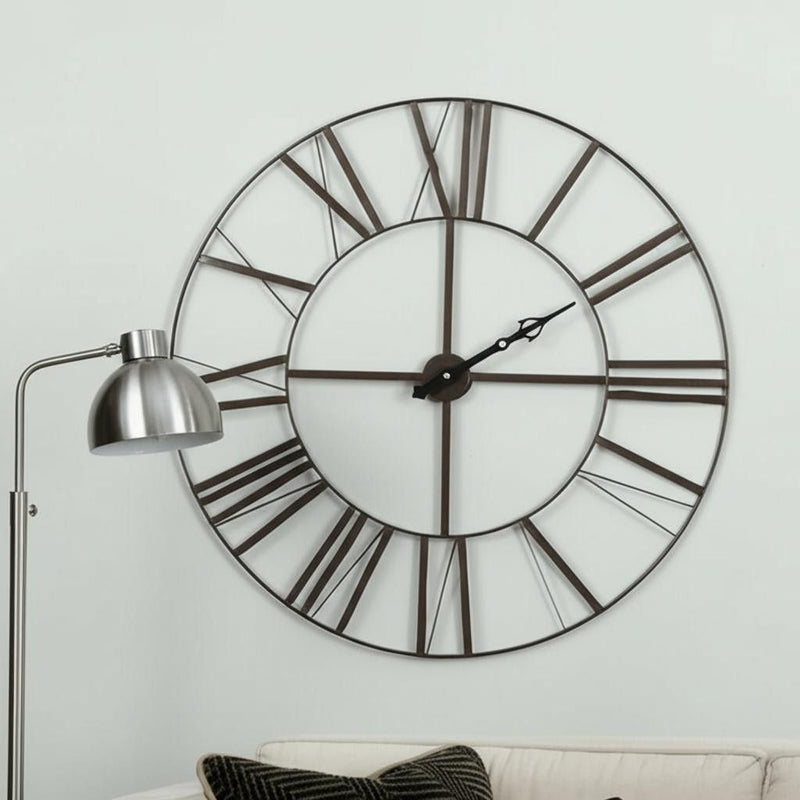 Circle Skeleton Wall Clock (376232) - Black