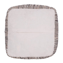 Load image into Gallery viewer, Cotton Cube Geometric Pouf Ottoman - Brown
