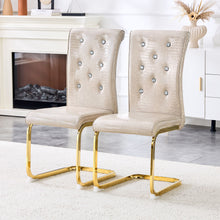 Load image into Gallery viewer, Elegant Design Alligator Skin Upholstered Dining Chairs
