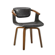 Load image into Gallery viewer, Upholstered Faux Leather Dining Arm Chair - Dark Gray

