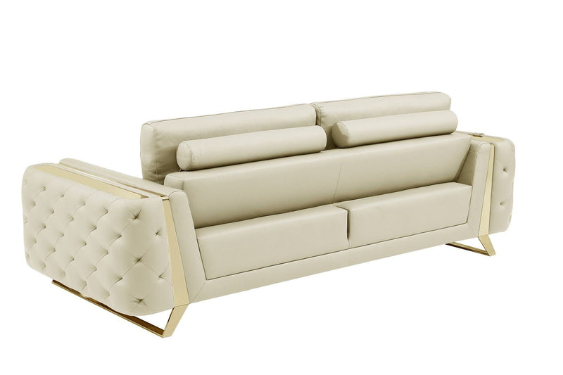 Italian Leather Sofa (720455) - Beige