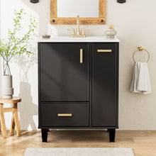 Load image into Gallery viewer, Bathroom Vanity With Sink, Deep Drawer, Door Shelf, 2 Tier Basket
