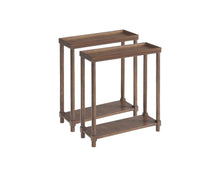 Load image into Gallery viewer, Wood Rectangular End Tables With Shelf (Set of 2) - Brown
