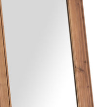 Load image into Gallery viewer, Wood Freestanding Ornate Framed Accent Mirror - Brown
