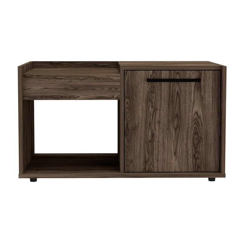 32" Wood Coffee Table With Shelf - Brown