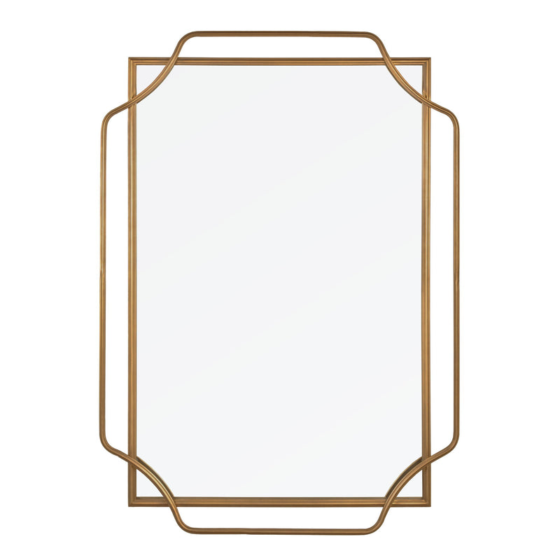 40" Metal Geo Scallop Accent Mirror - Gold