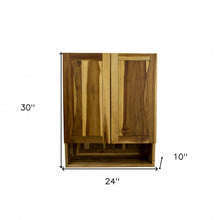 Load image into Gallery viewer, Solid Wood Wall Mounted Accent Cabinet - Brown
