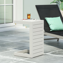Load image into Gallery viewer, Aluminum Outdoor C - Shaped Side Table For Patio
