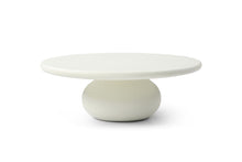 Load image into Gallery viewer, Glass Round Pedestal Coffee Table - Beige
