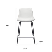 Load image into Gallery viewer, Steel Low Back Counter Height Bar Chair - White And Black
