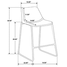 Load image into Gallery viewer, Claire - Canvas Upholstered Counter Chair (Set of 2) - Blue
