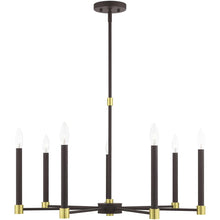 Load image into Gallery viewer, Seven Light Dimmable Chandelier With Shades - Bronze
