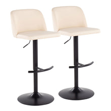 Load image into Gallery viewer, Toriano - Contemporary Adjustable Bar Stool With Rounded T Footrest (Set of 2)
