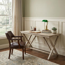 Load image into Gallery viewer, 54" Brown Writing Desk
