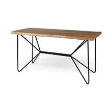 Load image into Gallery viewer, 60" Brown and Black Writing Desk
