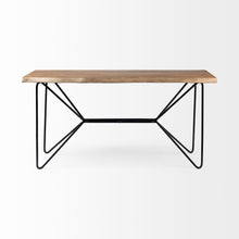 Load image into Gallery viewer, 60" Brown and Black Writing Desk
