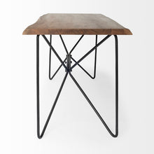 Load image into Gallery viewer, 60" Brown and Black Writing Desk
