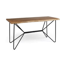 Load image into Gallery viewer, 60" Brown and Black Writing Desk
