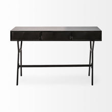 Load image into Gallery viewer, 51" Black Writing Desk With Three Drawers
