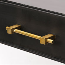 Load image into Gallery viewer, 51" Black Writing Desk With Three Drawers
