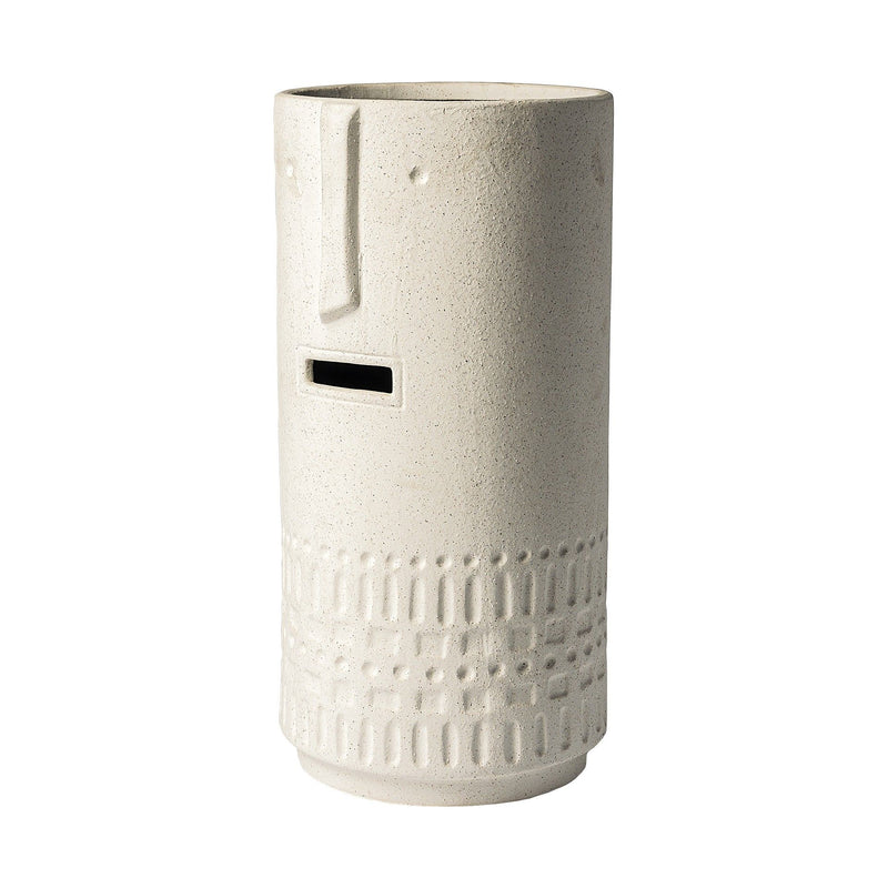 Abstract Cylinder Table Vase (397503) - White