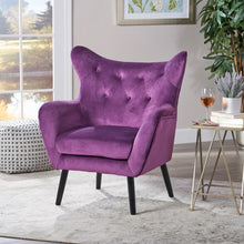 Load image into Gallery viewer, Alyssa - Mid Century Upholstered Arm Chair With Wingback Design
