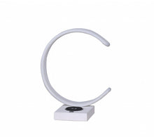 Load image into Gallery viewer, Metal LED With USB Wireless Charger Table Lamp - White
