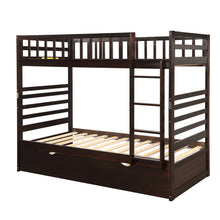 Load image into Gallery viewer, Orisfur. Twin Bunk Beds for Kids with Safety Rail and Movable Trundle bed
