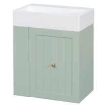Load image into Gallery viewer, Modern Bathroom Vanity With Sink, Storage Cabinet, Drawer &amp; Side Shelf
