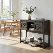 Load image into Gallery viewer, Farmhouse Entryway Table With Sliding Barn Door
