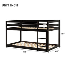 Load image into Gallery viewer, Twin over Twin Floor Bunk Bed,Espresso(Old SKU:W50437211)
