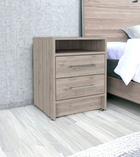 Load image into Gallery viewer, 20" Two Drawer Faux Wood Nightstand - Gray
