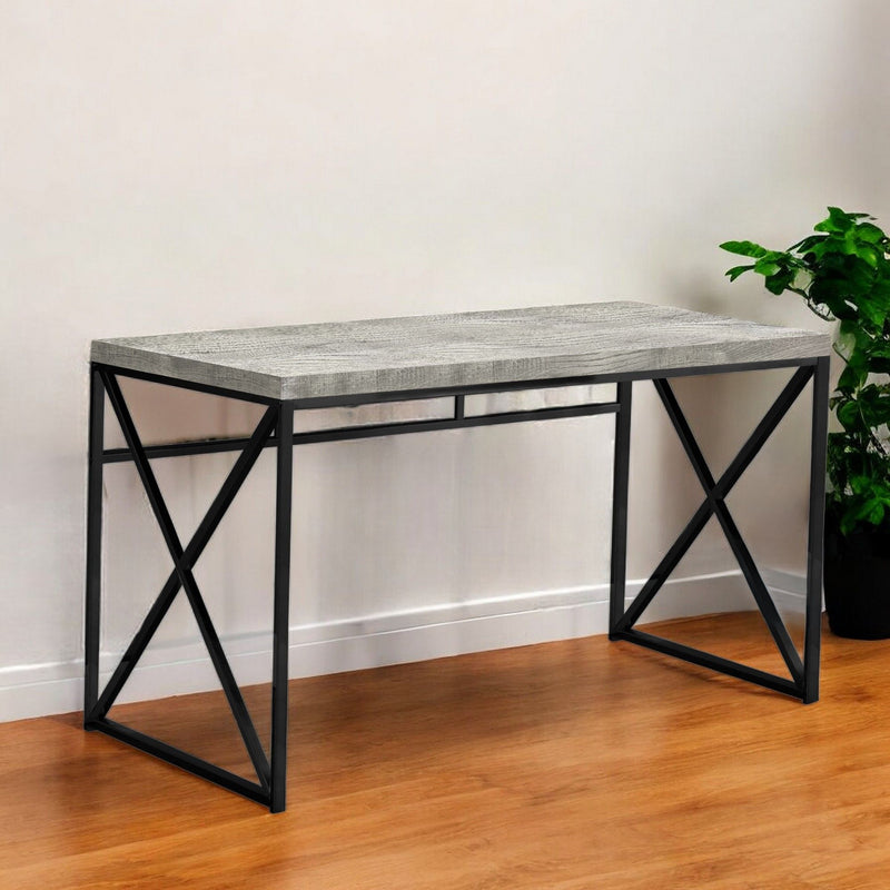 23.8" x 47.3" x 29.8" Computer Desk - Gray And Black