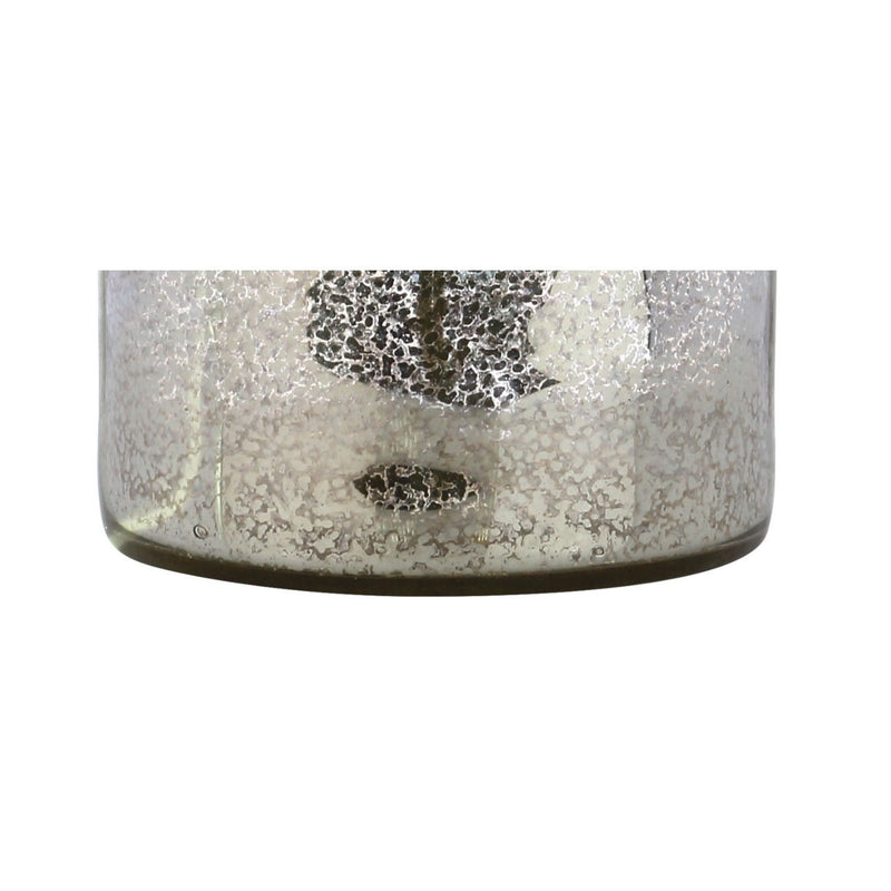 25" Novelty Table Lamp With Drum Shade - Silver