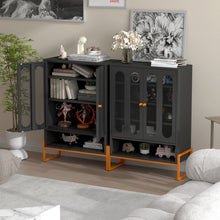 Load image into Gallery viewer, Modern Metal Shoe Cabinet With DoublebSided Doors And Adjustable Partitions
