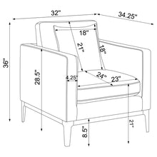 Load image into Gallery viewer, Saba - Upholstered Chair With Reversible Cushions - Gray
