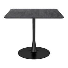 Load image into Gallery viewer, 35" Black Square Steel Pedestal Base Dining Table
