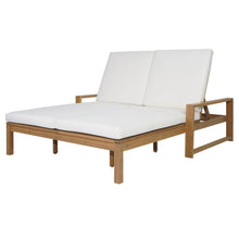 Load image into Gallery viewer, Outdoor Double Lounge Chair With 5 Position Adjustable Backrest
